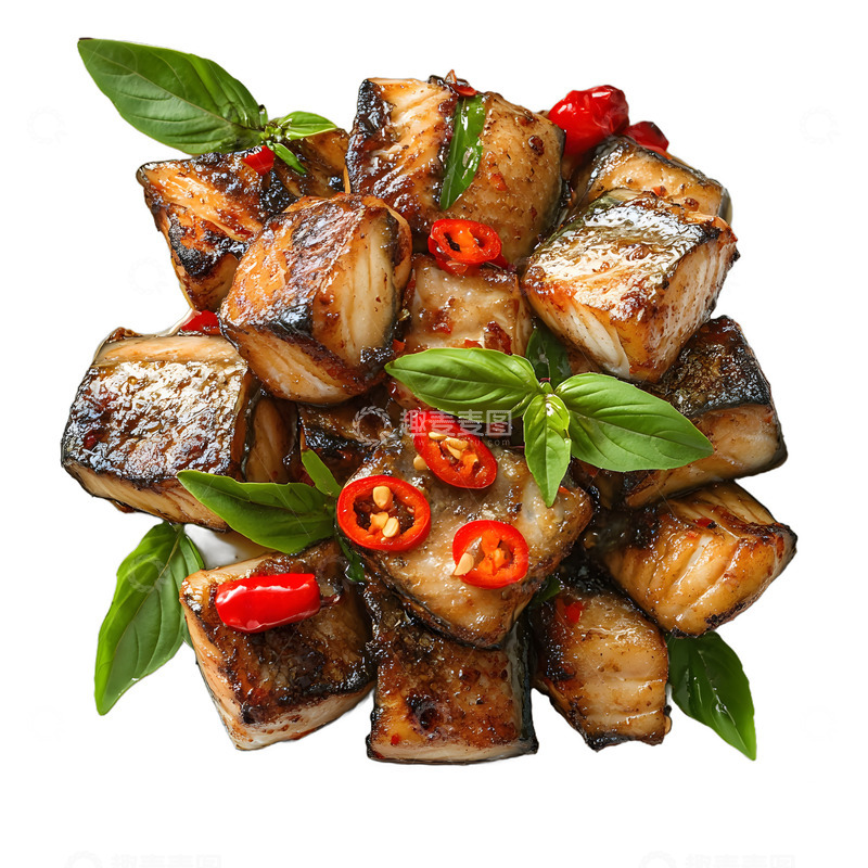 高清大图下载【趣麦麦图】美味的烤鱼肉