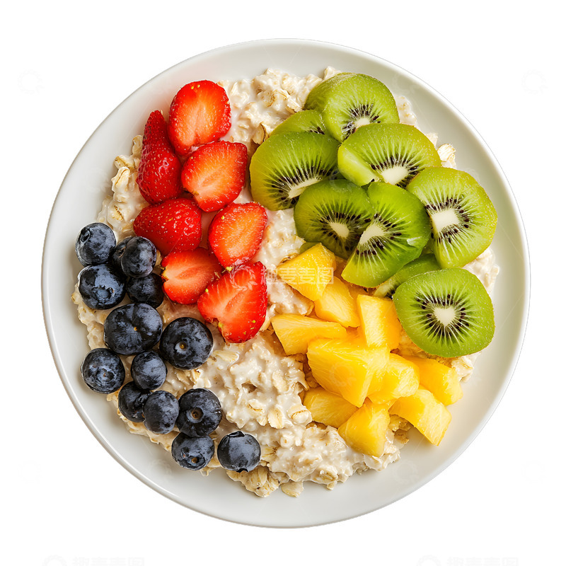 高清大图下载【趣麦麦图】一盘水果麦片