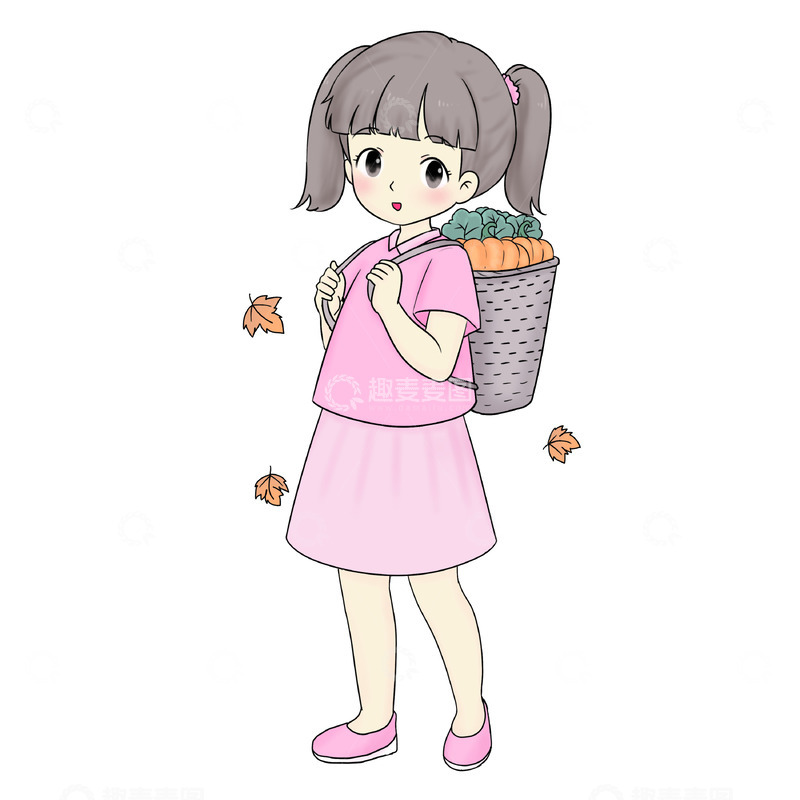 源文件下载【趣麦麦图】秋分丰收南瓜人物