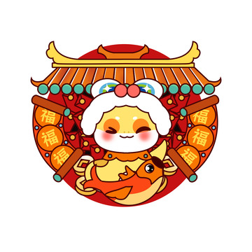 2025蛇年新年门贴免抠元素