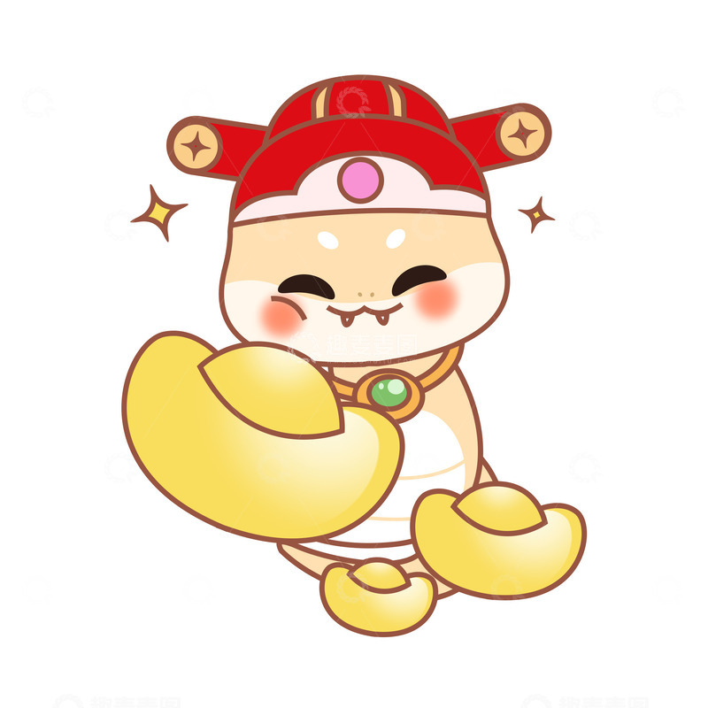 新年小蛇蛇年恭喜发财图片