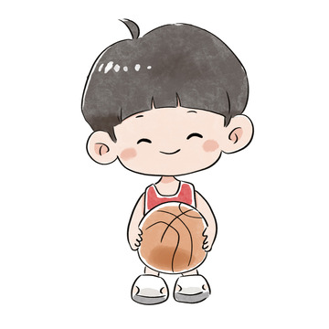 可爱男孩篮球