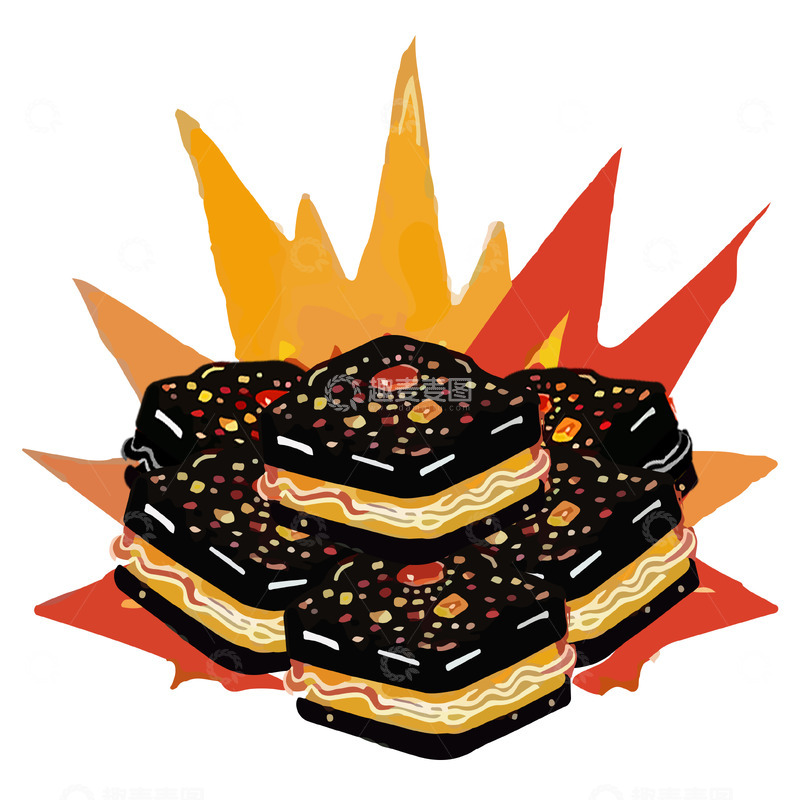 源文件下载【趣麦麦图】手绘臭豆腐卡通