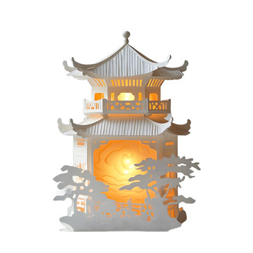折纸宝塔建筑