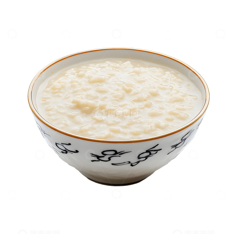 高清大图下载【趣麦麦图】一碗米粥喝粥