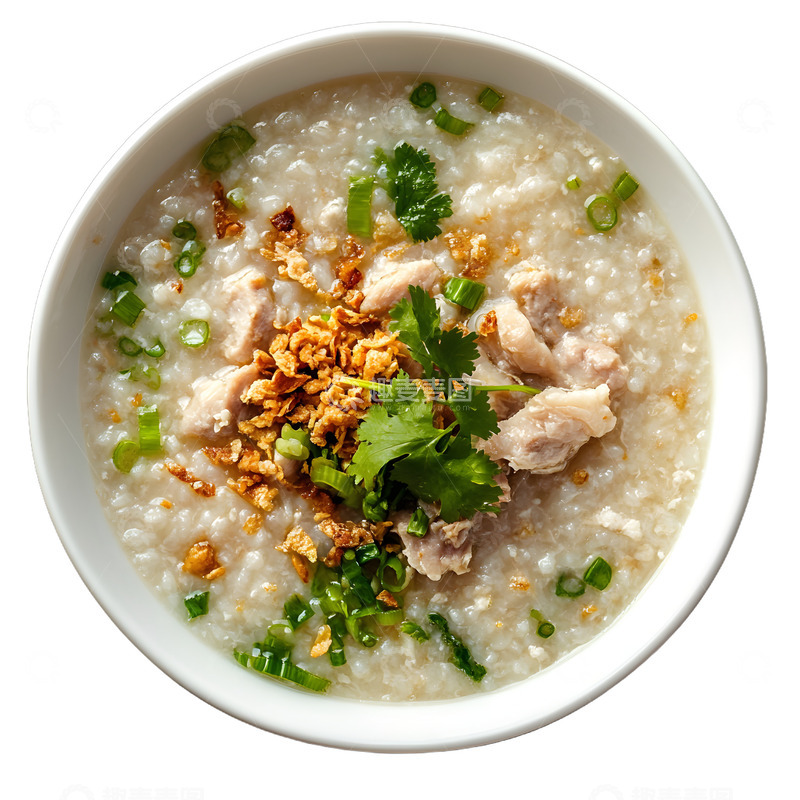 高清大图下载【趣麦麦图】一碗猪肉粥米粥