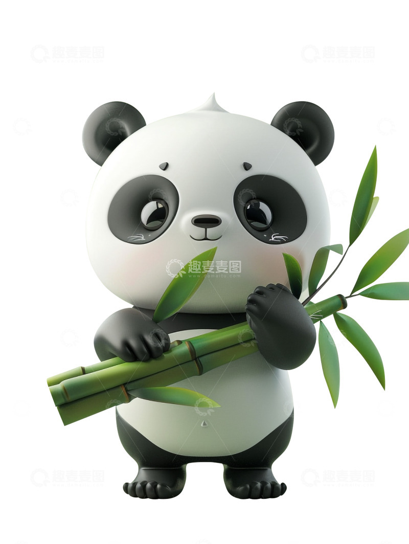 高清大图下载【趣麦麦图】卡通可爱熊猫