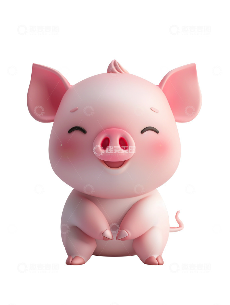 高清大图下载【趣麦麦图】卡通可爱小猪