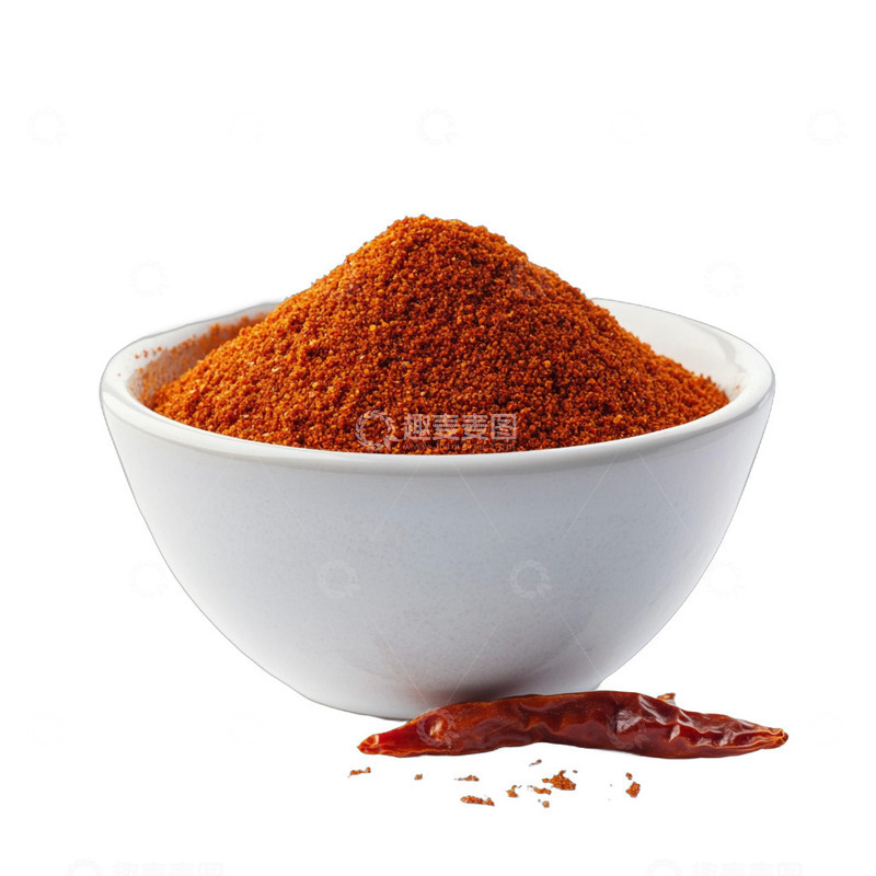 高清大图下载【趣麦麦图】一碗辣椒粉粉末调料
