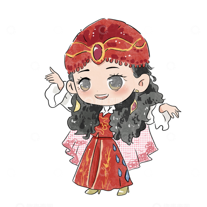 源文件下载【趣麦麦图】舞蹈女孩动作