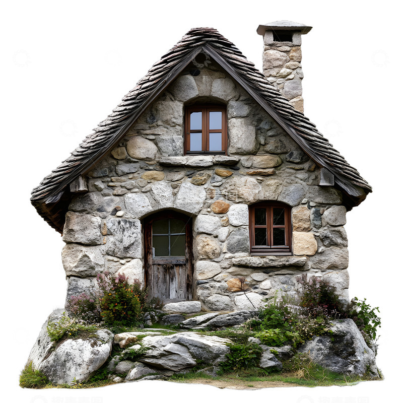 高清大图下载【趣麦麦图】石头房子房屋
