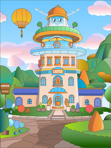 梦幻城堡插画