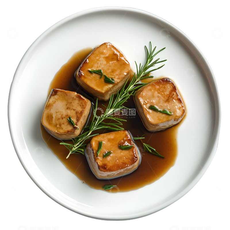 高清大图下载【趣麦麦图】一盘鹅肝美食