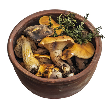 美味的一锅野山菌