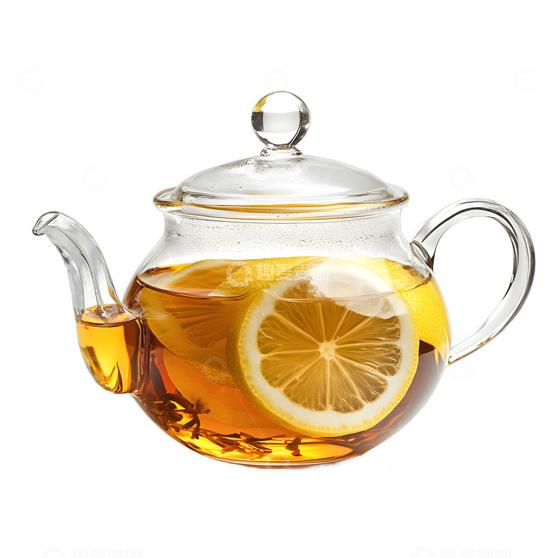高清大图下载【趣麦麦图】一壶柠檬茶茶叶红茶