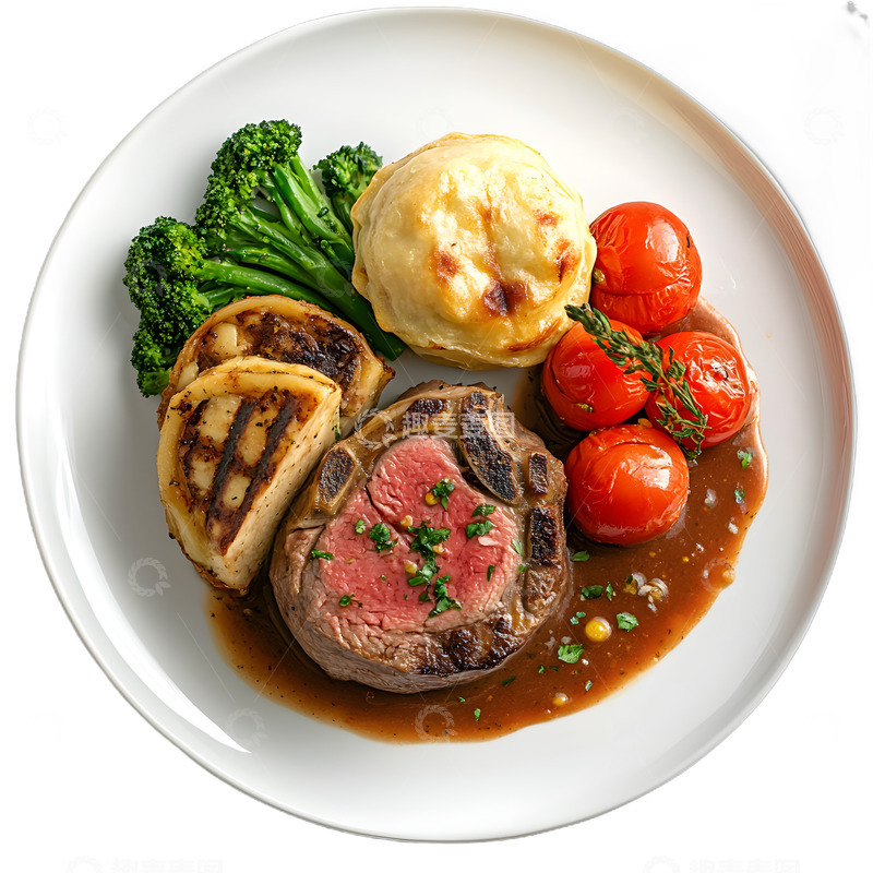 高清大图下载【趣麦麦图】一盘惠灵顿牛排