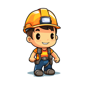 站立的建筑工人