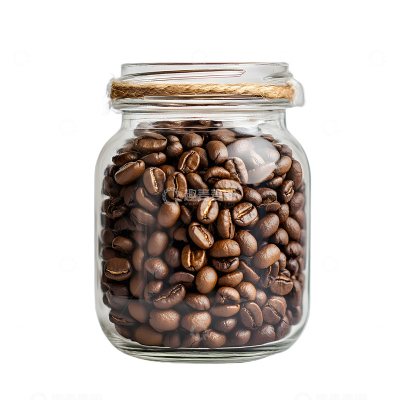 高清大图下载【趣麦麦图】一罐咖啡豆豆子