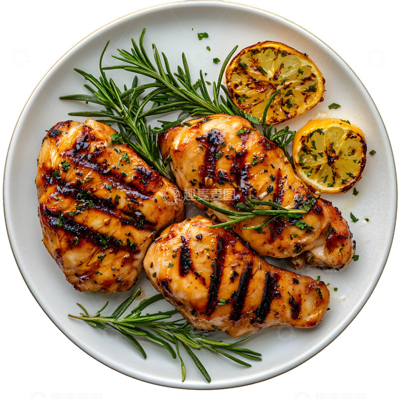 高清大图下载【趣麦麦图】美味的烤鸡肉