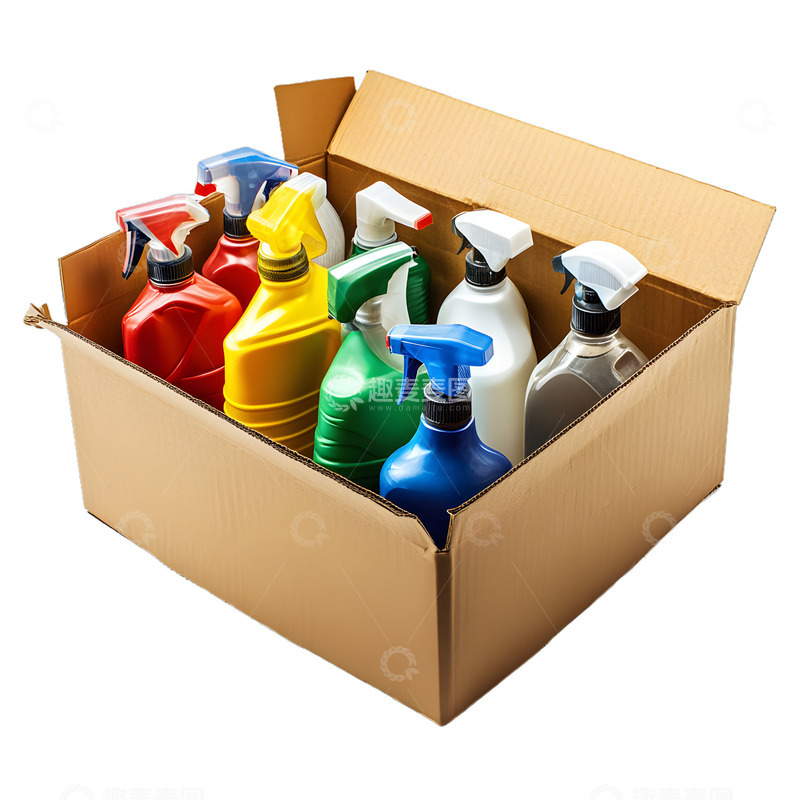 高清大图下载【趣麦麦图】一盒清洁剂清洁卫生