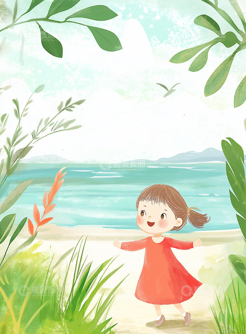 高清大图下载【趣麦麦图】-手绘插画背景素材