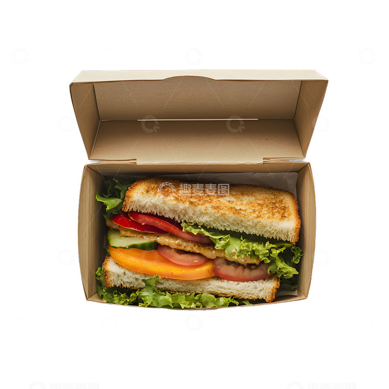 高清大图下载【趣麦麦图】三明治便当便餐
