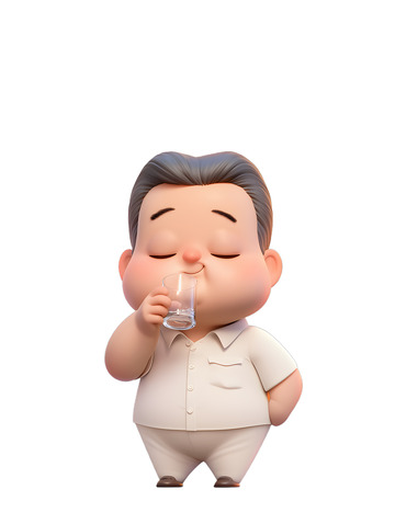 喝白酒的中年大叔