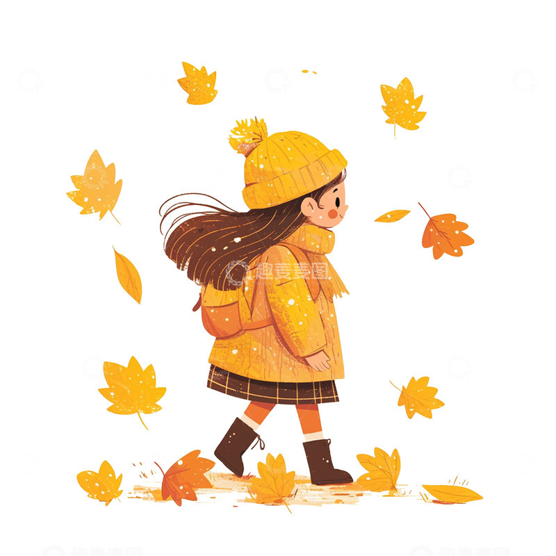 高清大图下载【趣麦麦图】秋天人物元素
