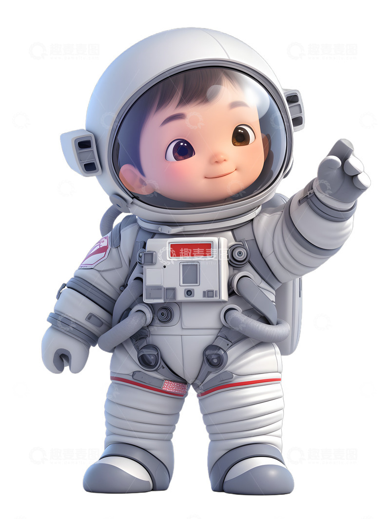 高清大图下载【趣麦麦图】Q版宇航员太空