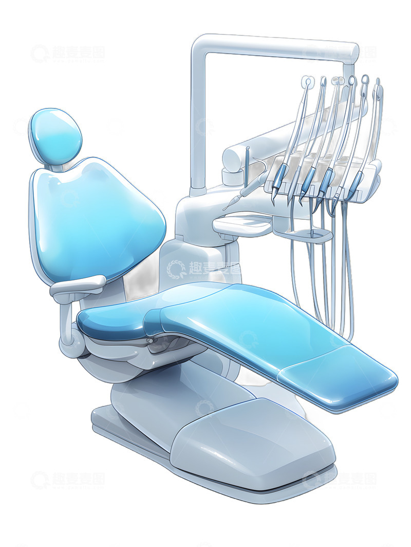 高清大图下载【趣麦麦图】卡通牙椅医疗器械