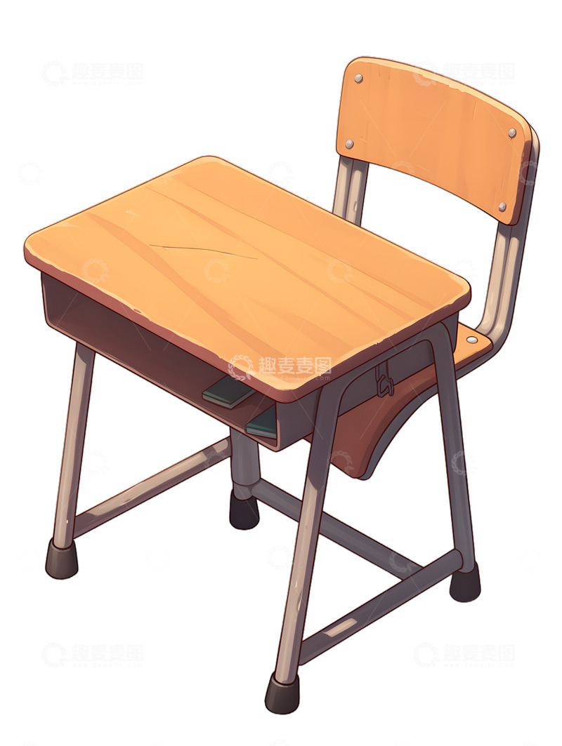 高清大图下载【趣麦麦图】学校课桌书桌