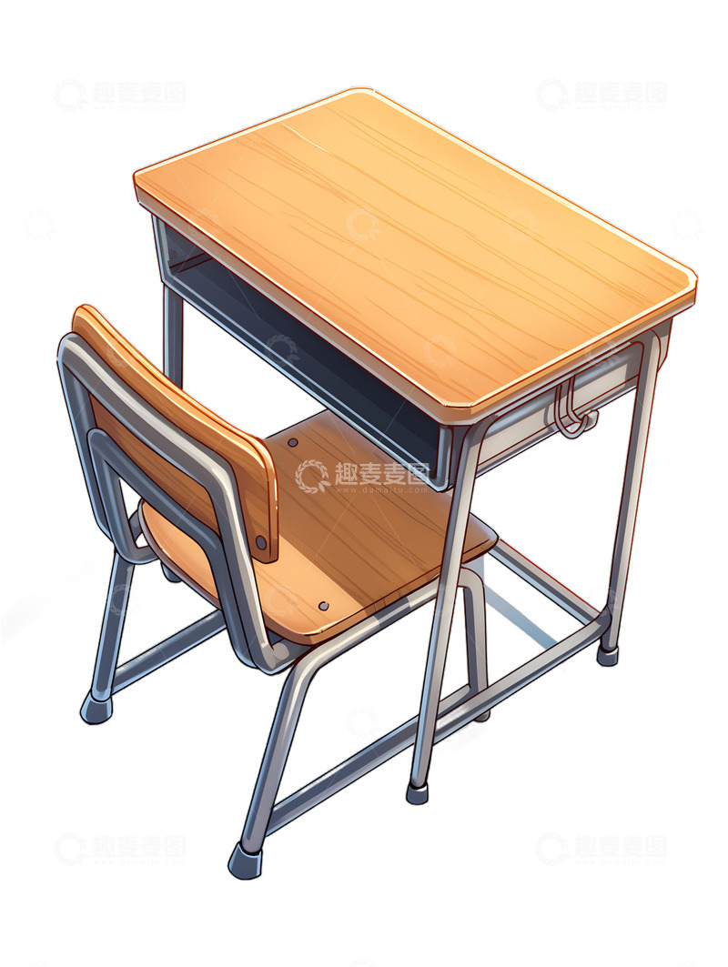 高清大图下载【趣麦麦图】书桌课桌桌子