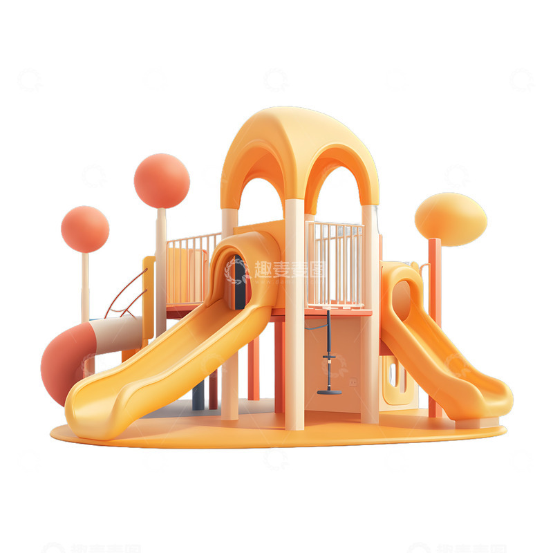 高清大图下载【趣麦麦图】儿童玩具滑梯乐园