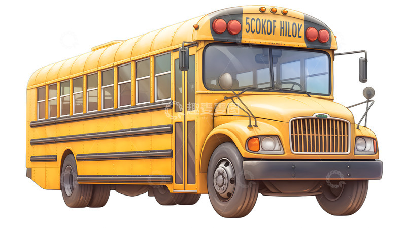 卡通校车汽车