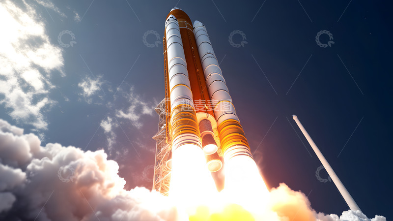 高清大图下载【趣麦麦图】火箭发射太空探索壁纸