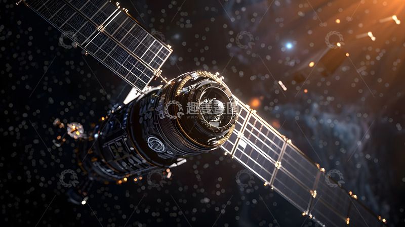 高清大图下载【趣麦麦图】外太空中轨道卫星近景壁纸