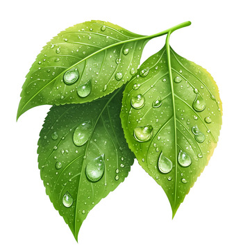 绿色植物树叶装饰元素