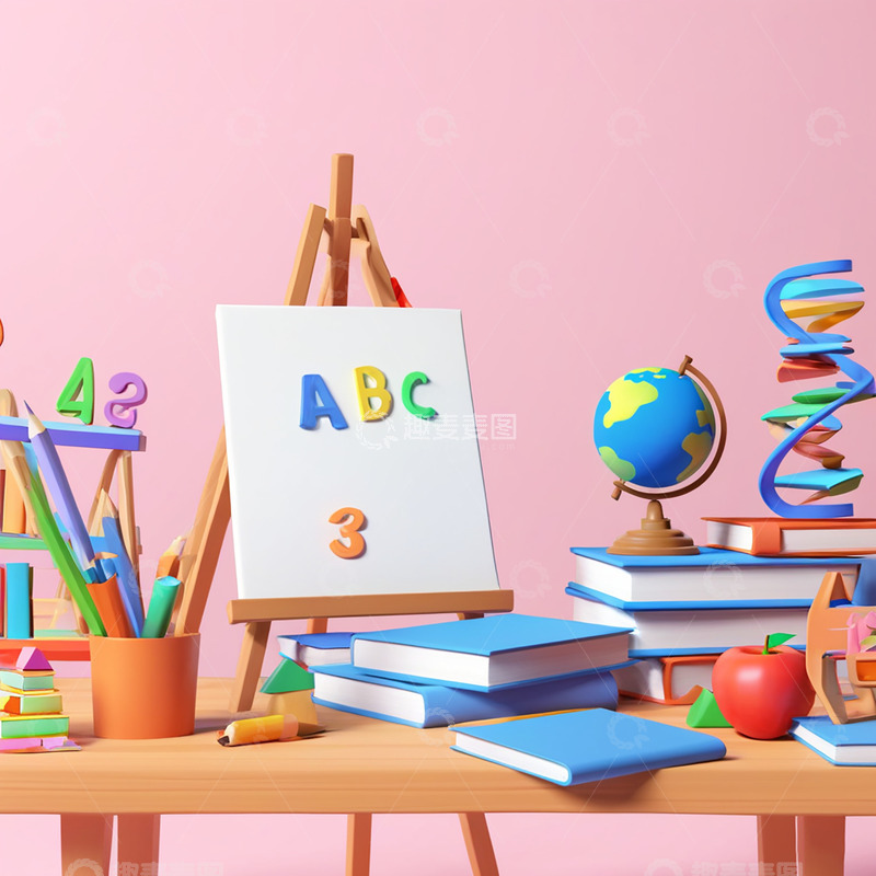 高清大图下载【趣麦麦图】书本考试场景