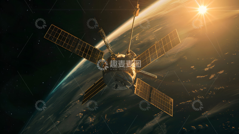 高清大图下载【趣麦麦图】地球上空的飞行卫星壁纸