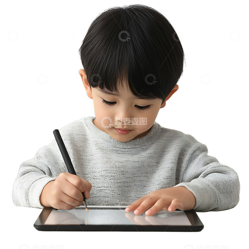 高清大图下载【趣麦麦图】小孩子数位板