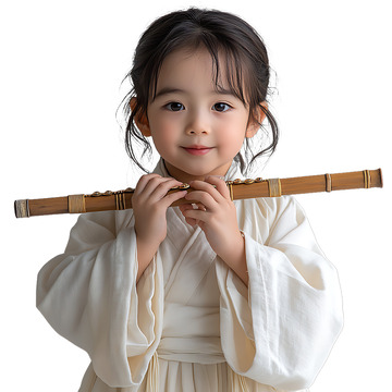 女孩子与笛子兴趣班