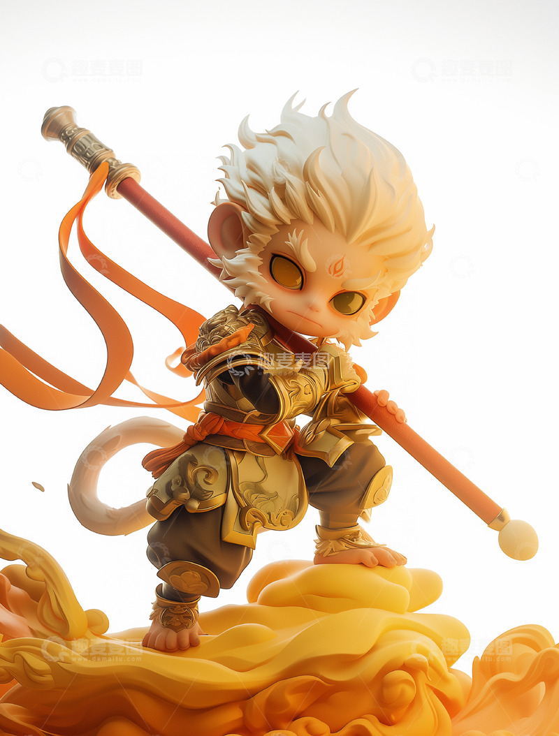 高清大图下载【趣麦麦图】战圣佛孙悟空AI图