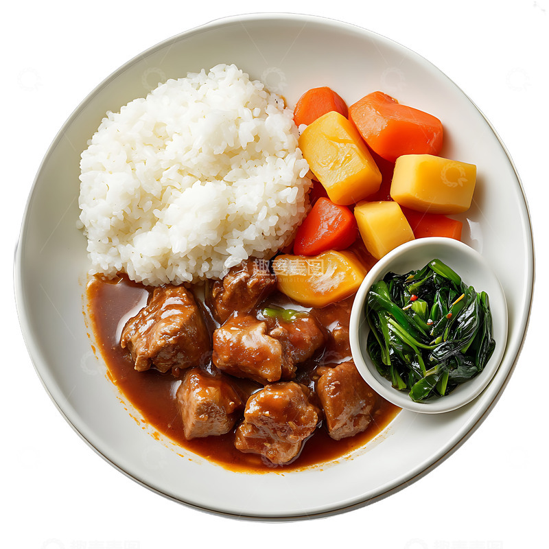 高清大图下载【趣麦麦图】盖浇饭套餐美味