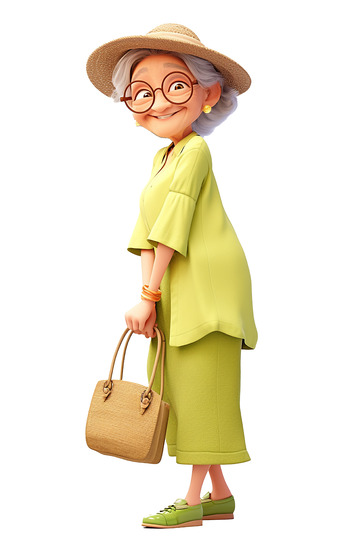 重阳节人物素材老奶奶