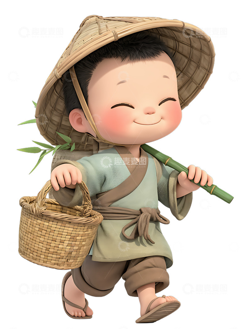 高清大图下载【趣麦麦图】乡村中国田园小孩