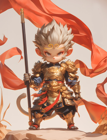 黑神话悟空AI插画图