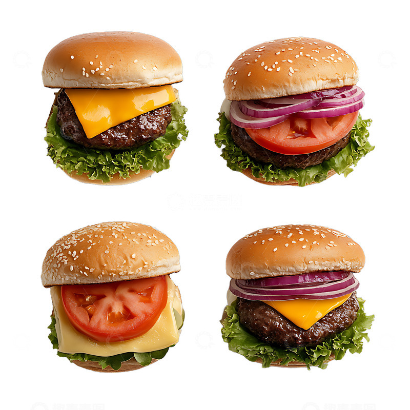 高清大图下载【趣麦麦图】美味的汉堡套餐包