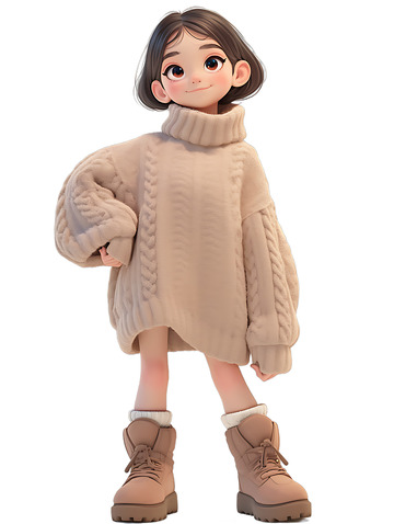 穿毛衣的女孩子