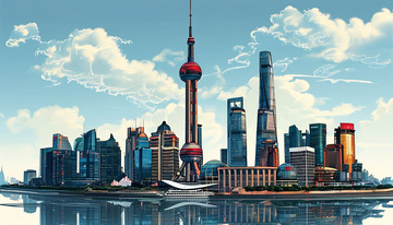 上海地标性建筑，东方明珠