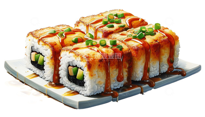 高清大图下载【趣麦麦图】美味饭团包饭